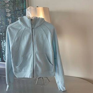 POWDER  BLUE OVERSIZED SCUBA FULL ZIP LULULEMON HOODIE
